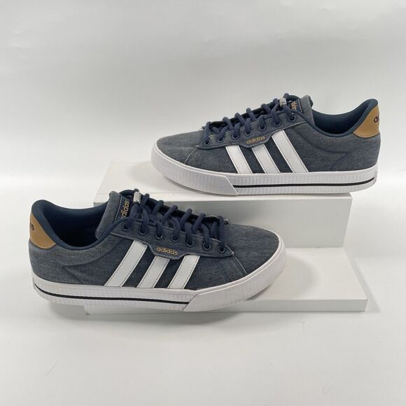 Adidas Daily 3.0 Mens Shoes Navy White Canvas Skateboarding GY8115 Size 8 - Picture 3 of 9
